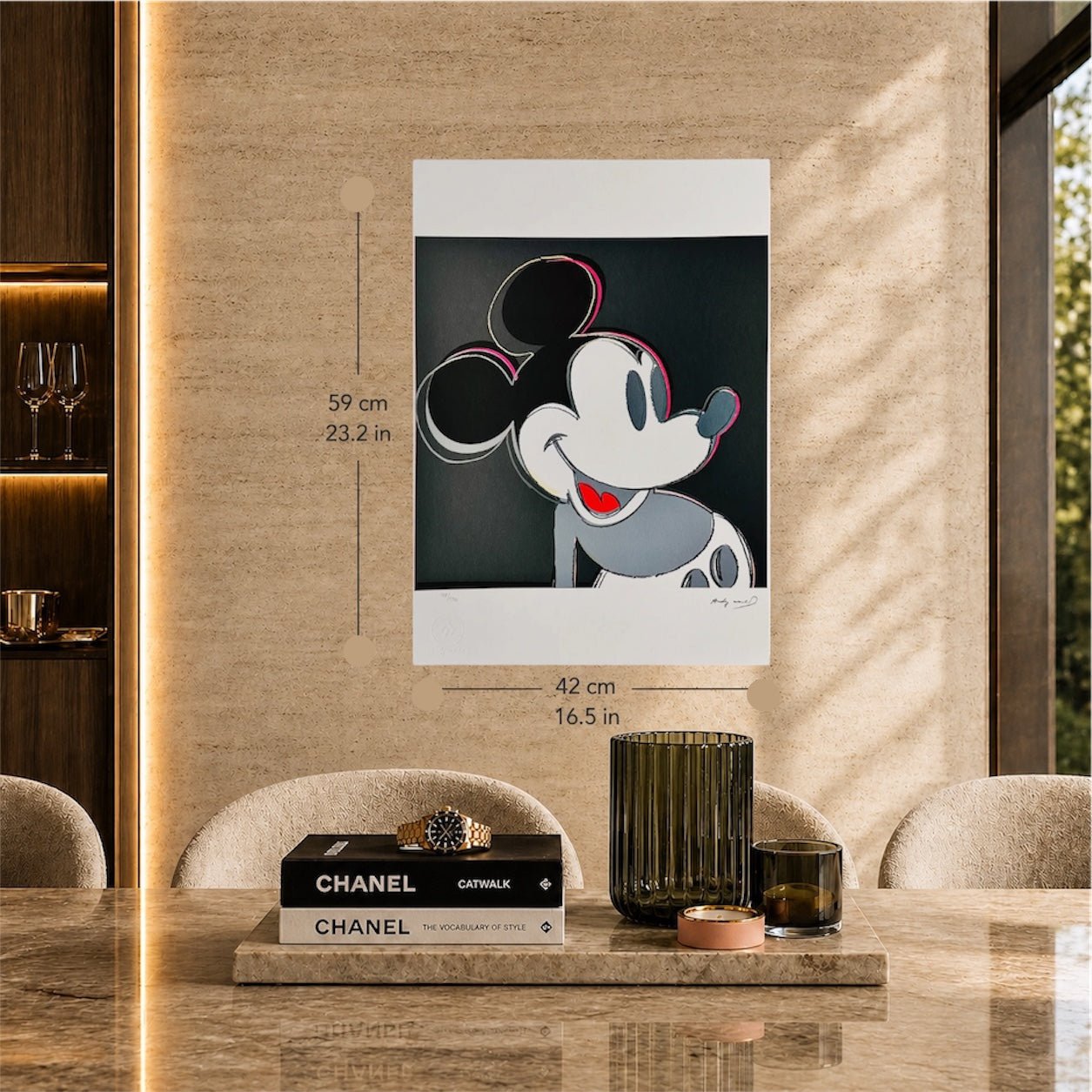 Andy Warhol Mickey Mouse Lithographie Arches 300gsm 42x59 cm