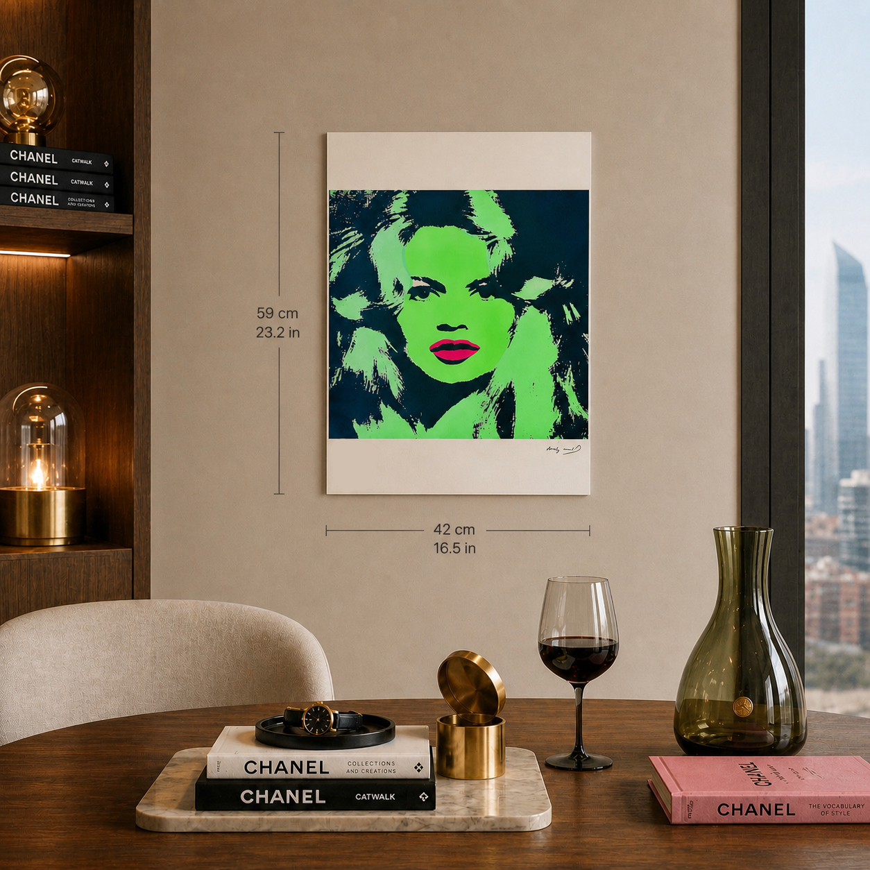Andy Warhol Brigitte Bardot (Vert) Lithographie Arches 300gsm 42x59 cm