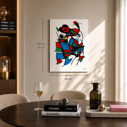 Joan Miró Sans titre (composition géométrique en couleurs Lithographie Arches 300gsm 42x59 cm