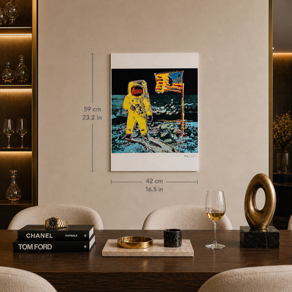 Andy Warhol Moonwalk (Jaune & Bleu) Lithographie Arches 300gsm 42x59 cm