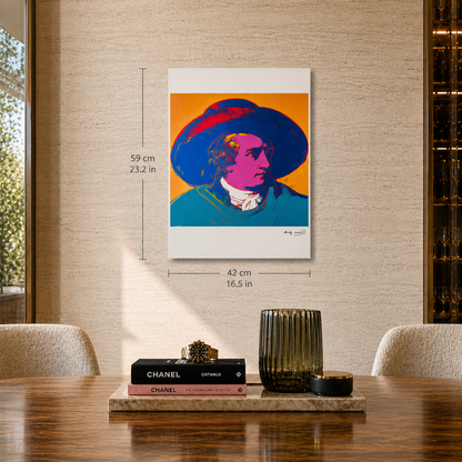 Andy Warhol Goethe (Bleu-Orange) Lithographie Arches 300gsm 42x59 cm