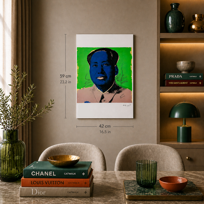 Andy Warhol Mao (Bleu & Vert) Lithographie Arches 300gsm 42x59 cm