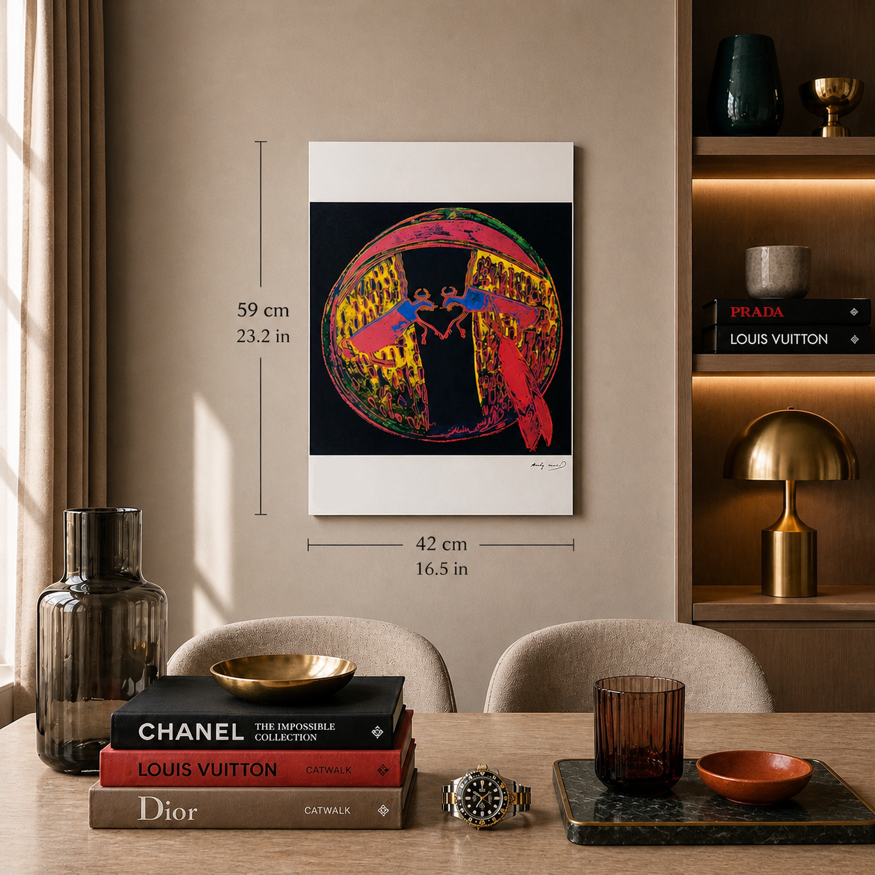 Andy Warhol Plains Indian Shield Lithographie Arches 300 g/m² 42 x 59 cm