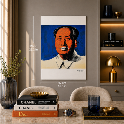 Andy Warhol Mao (Bleu & Orange) Lithographie Arches 300gsm 42x59 cm