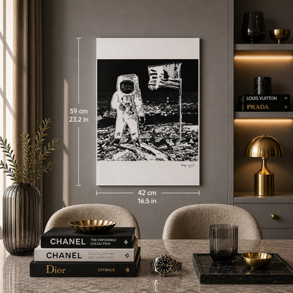 Andy Warhol Moonwalk (Noir-Blanc) Lithographie Arches 300gsm 42x59 cm