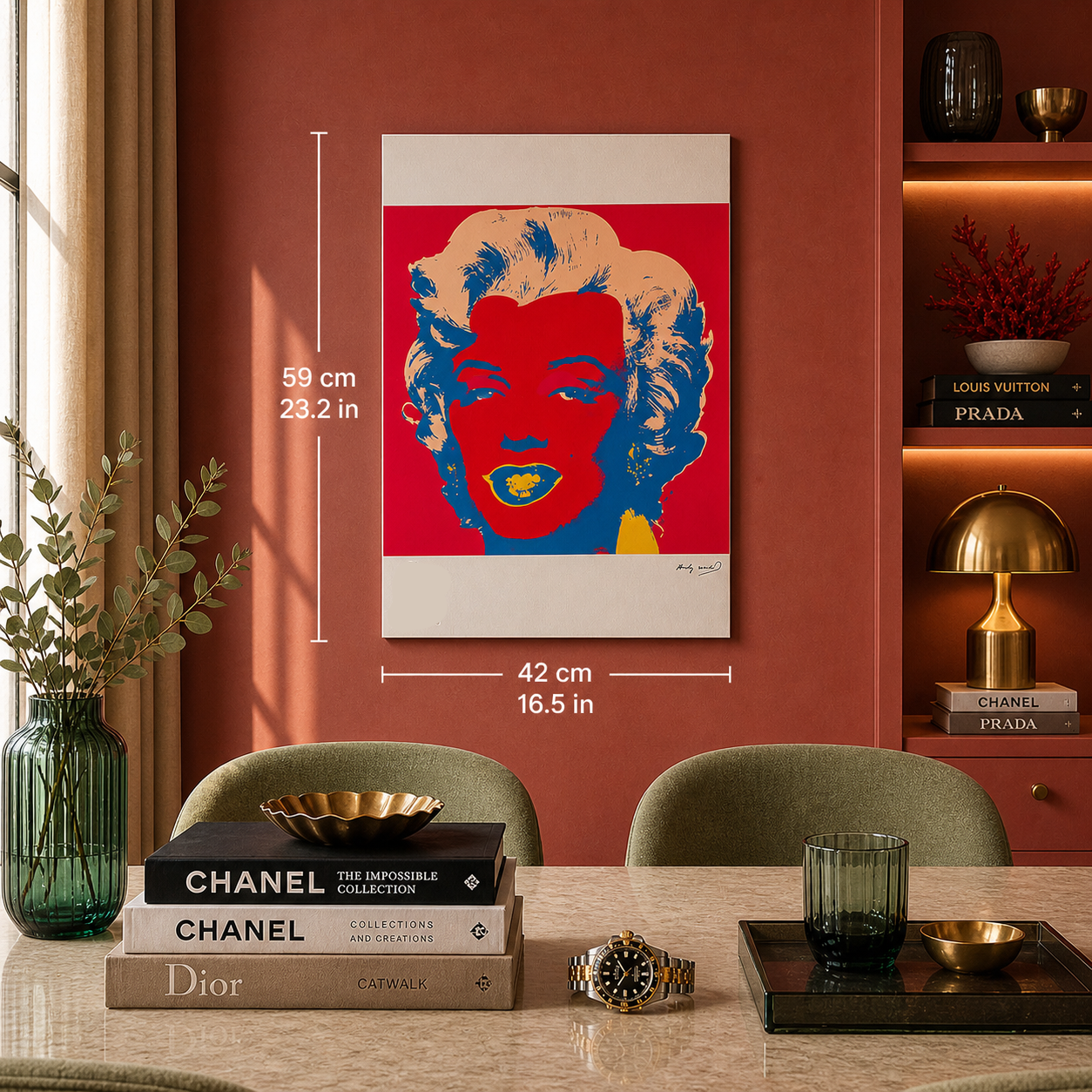 Andy Warhol Marilyn Monroe (Rouge & Bleu) Lithographie Arches 300gsm 42x59 cm