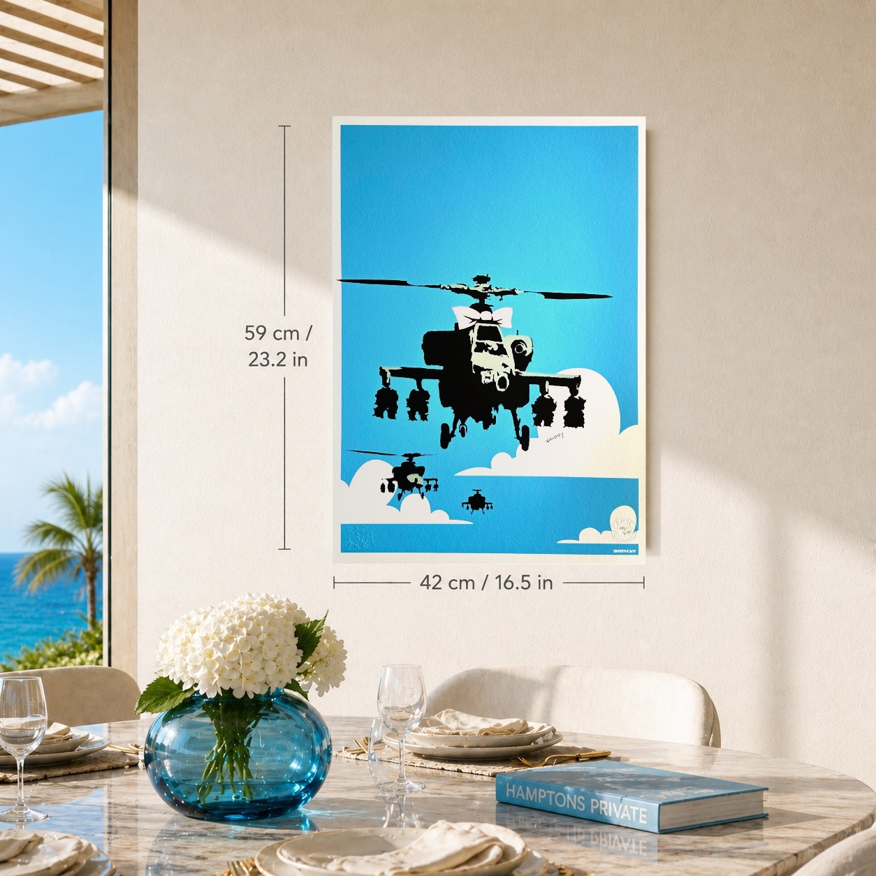 BANKSY Happy Chopper Lithographie Arches 300gsm 42x59 cm