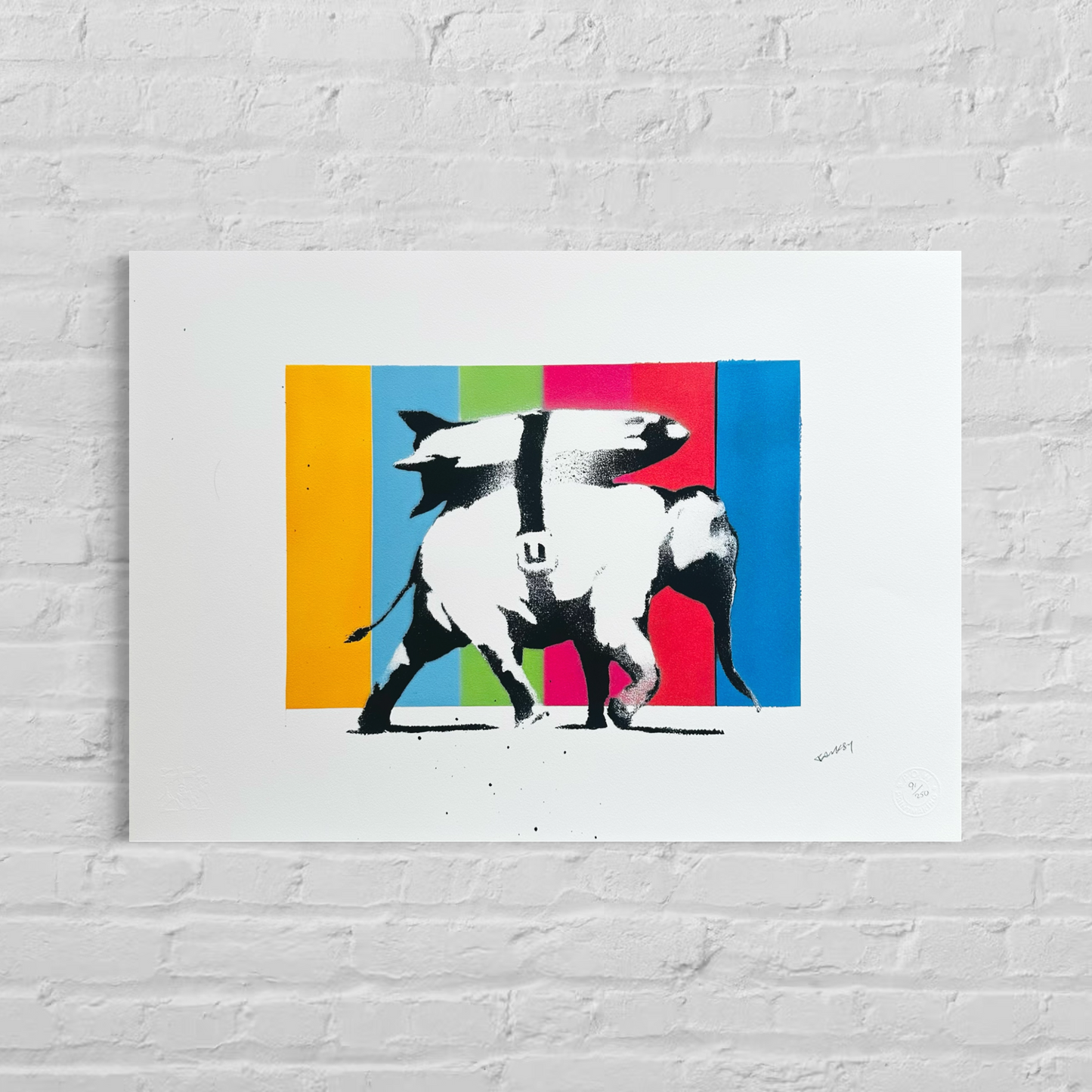 Banksy Heavy Weapons (Multicolore) Lithographie Arches 300gsm 42x59 cm