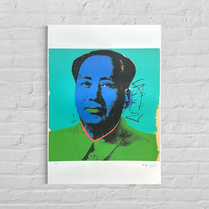 Andy Warhol Mao (Turquoise & Blue Edition) Lithographie Arches 300gsm 42x59 cm