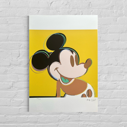 Andy Warhol Mickey Mouse (Jaune) Lithographie Arches 300 g/m² 42 x 59 cm