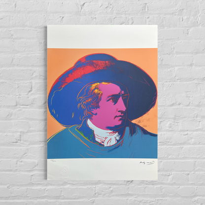 Andy Warhol Goethe (Bleu-Orange) Lithographie Arches 300gsm 42x59 cm