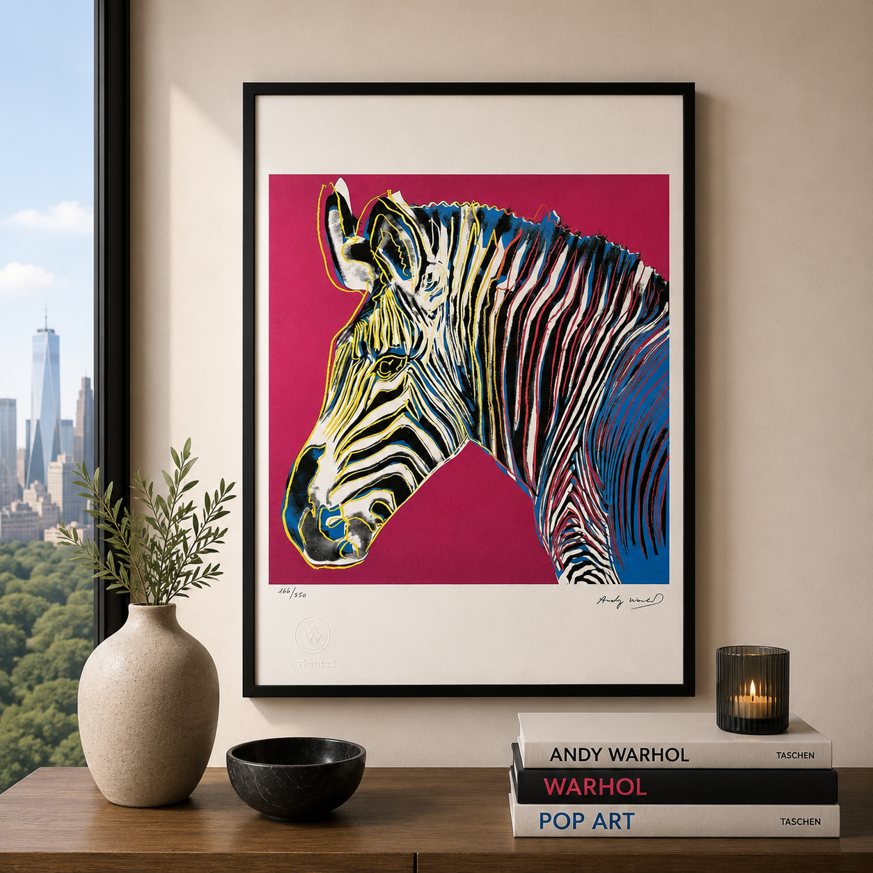 Andy Warhol Zèbre (Animaux) Lithographie Arches 300gsm 42x59 cm