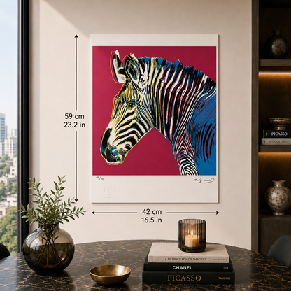 Andy Warhol Zèbre (Animaux) Lithographie Arches 300gsm 42x59 cm