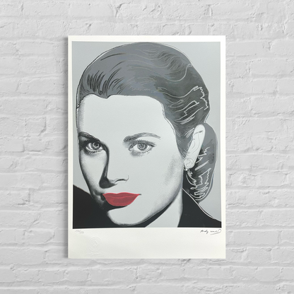 Andy Warhol Grace Kelly (Noir et Blanc) Lithographie Arches 300gsm 42x59 cm