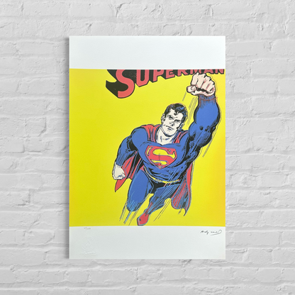 Andy Warhol Superman (Jaune) Lithographie Arches 300gsm 42x59 cm