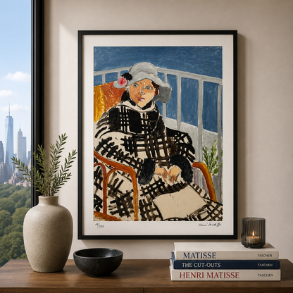 Henri Matisse Matisse en manteau écossais Lithographie sur Arches 300gsm 42x59 cm
