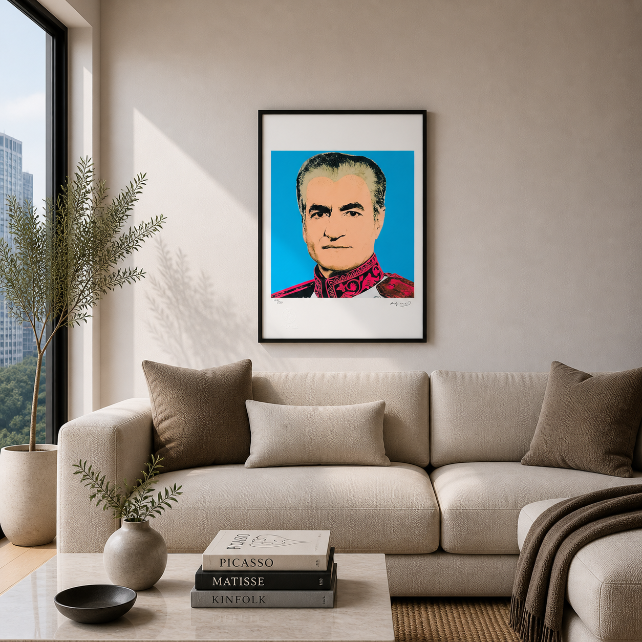 Andy Warhol Shah d'Iran Lithographie multicolore Arches 300gsm 42x59 cm