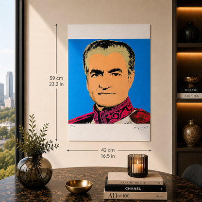 Andy Warhol Shah d'Iran Lithographie multicolore Arches 300gsm 42x59 cm
