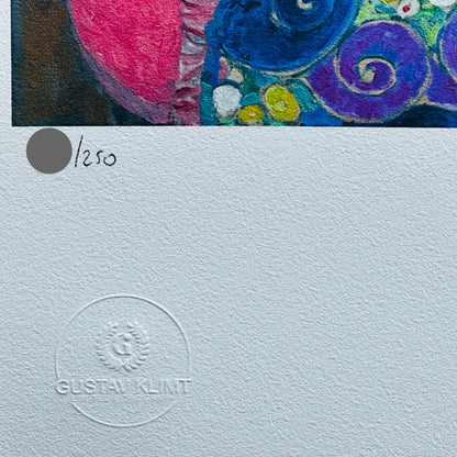 Genummerde editie Gustav Klimt, "de jonge maagd" liggende vrouwen - Certificaat - kunstdecoratie - unieke kunst lithograph after