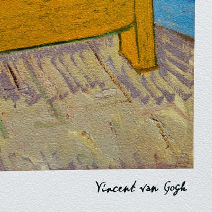 Genummerde editie VINCENT VAN GOGH "De slaapkamer" Gesigneerd - Certificaat - Limited lithografie - Nederlandse kunstenaar - after