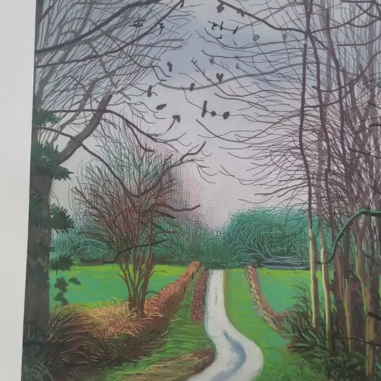 David Hockney The Arrival of Spring in Woldgate Lithografie Arches 300gsm 42x59 cm