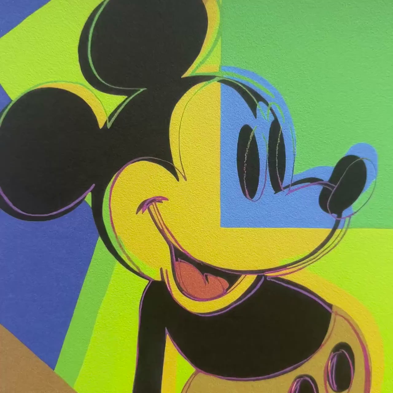 Andy Warhol – ‘Double Mickey (Groen, Oranje, Blauw, Geel)’ – Gelimiteerde en genummerde editie