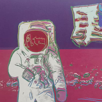 Andy Warhol – ‘Moonwalk (Neon Roze & Paars)’ – Gelimiteerde en genummerde editie